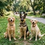 Two - three friendly dogs of different breeds representing the Dogs category on Pettopedia hompage.